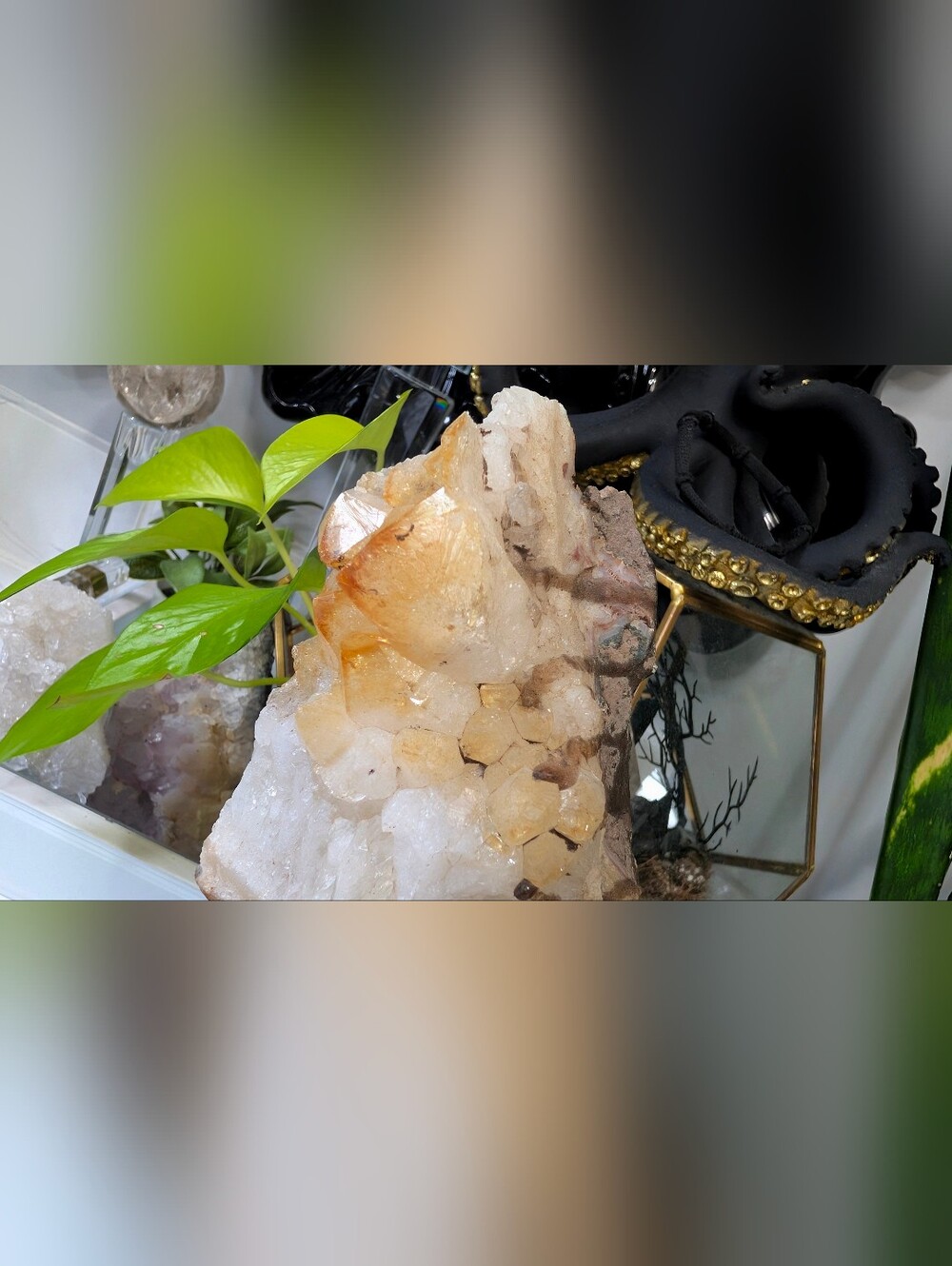 Citrine Quartz Crystal Cluster
